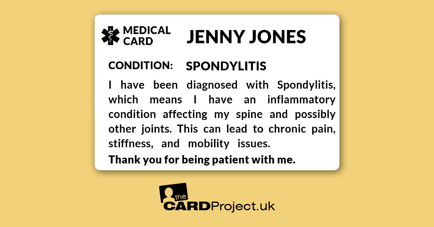 Spondylitis Mono Card (FRONT)
